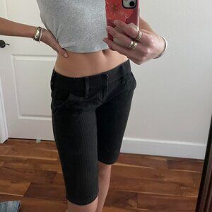 Women's Black and Grey Shorts